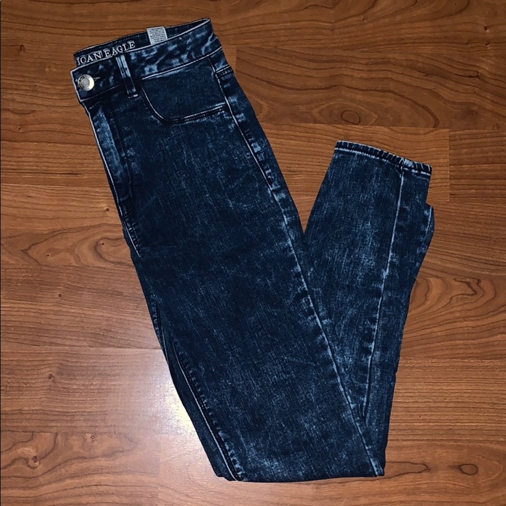 High-waisted (Sky High) Dark AE Jeggings